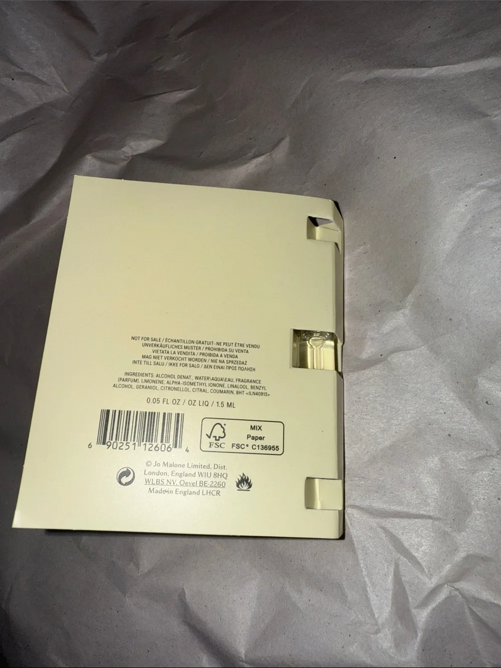 3/$15 Jo Malone wood sage & sea salt sample